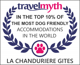 La Chandurière Gîtes se classe dans le top 10% des hébergements les plus accueillants du monde pour les chiens - félicitations!